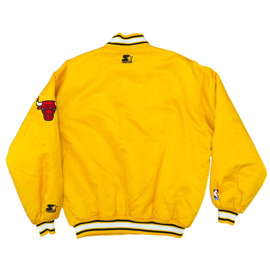 Starter Rare Golden Chicago Bulls Satin Sz L