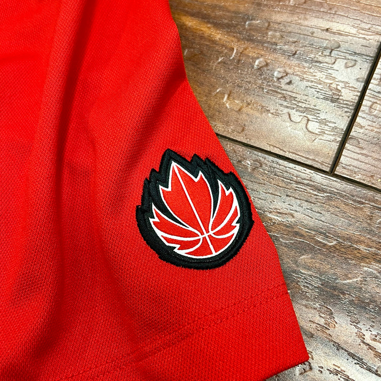 Nike Team Issued Canada Men’s Basketball Red Polo Sz XL