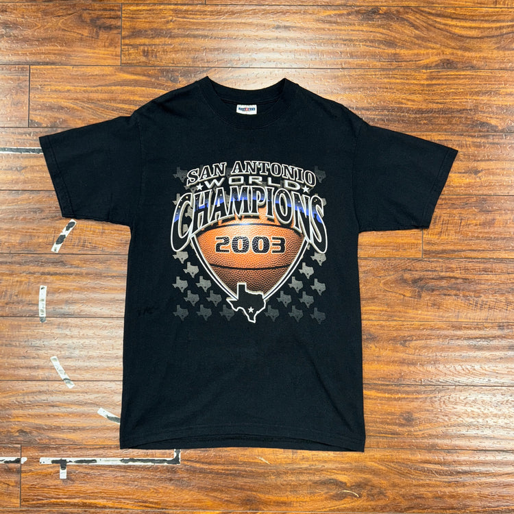 Jerzees 2003 San Antonio Spurs Champs Tee Sz M