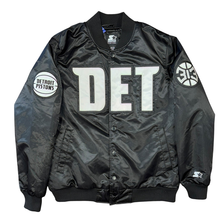 Starter BLK Label Detroit Pistons Jacket Sz L