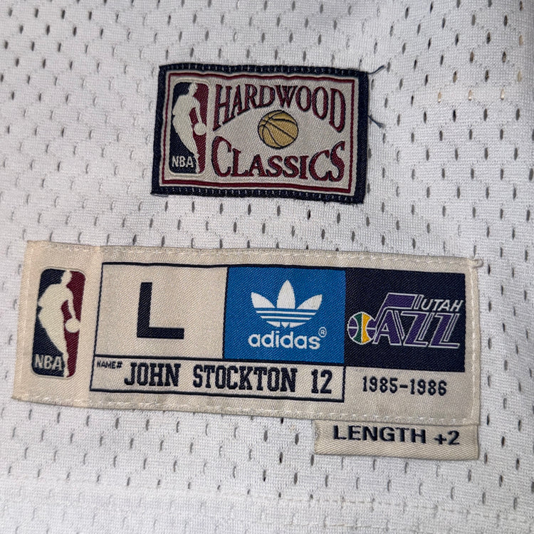 Adidas Hardwood Classics 1995-96 Utah Jazz John Stockton Home Jersey Sz L