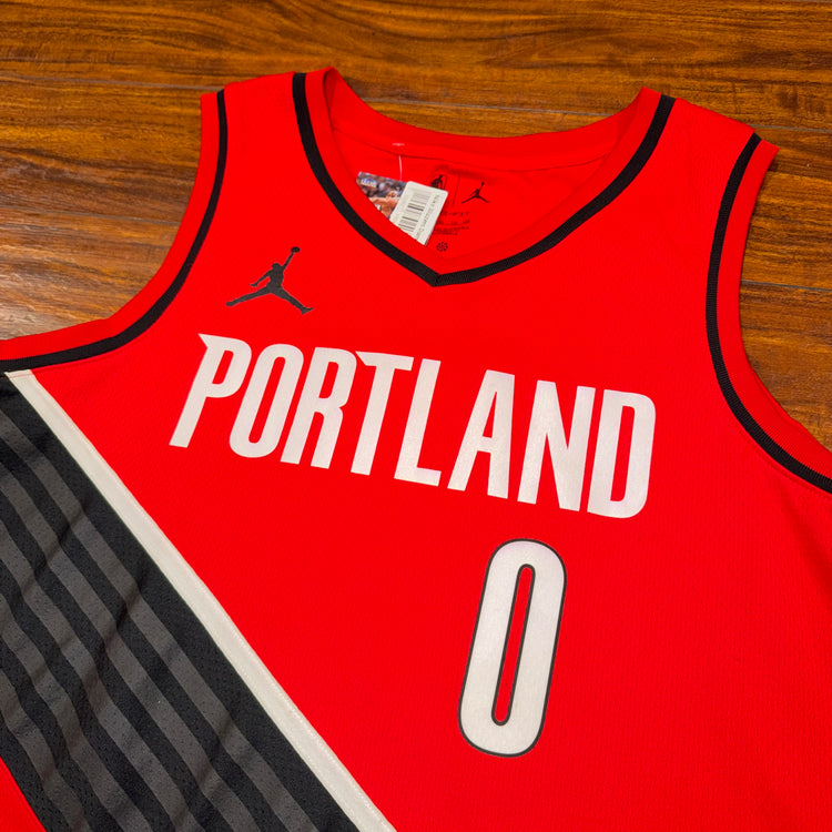 Jordan Portland Trail Blazers Damian Lillard Statement Jersey Sz XL