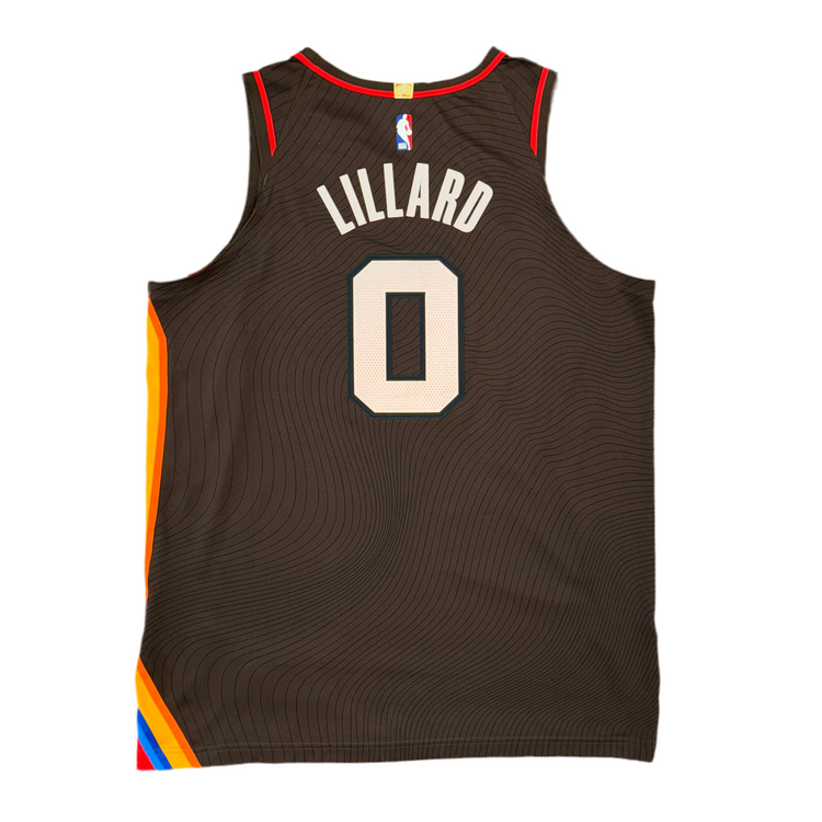 Nike Authentic Portland Trailblazers Damian Lillard Oregon City Jersey Sz XL