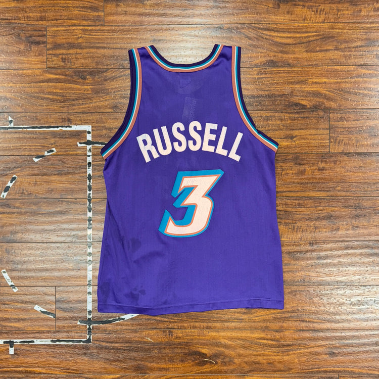 Champion Utah Jazz Bryon Russell Jersey Sz L