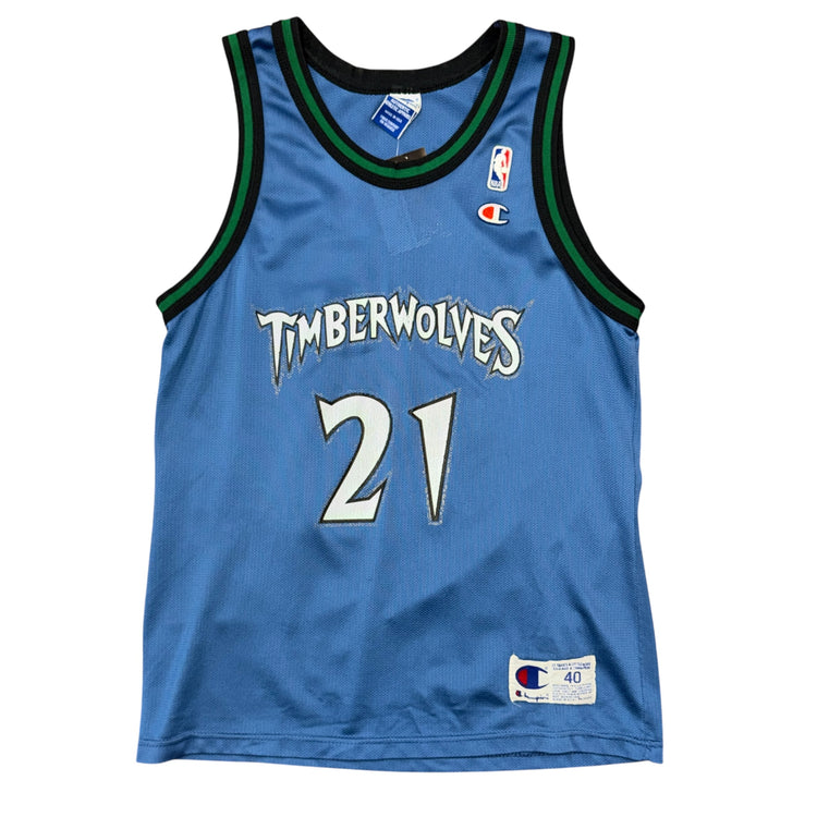 Champion 90’s Minnesota Timberwolves Kevin Garnett Away Jersey Sz M