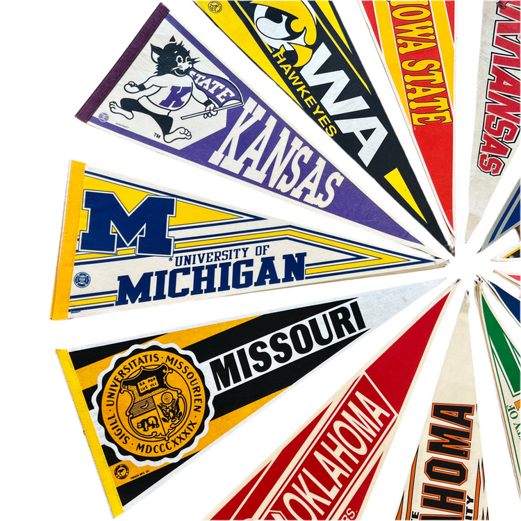 80’s NCAA College Pennants