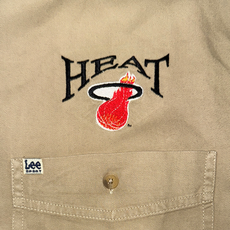 Lee Sport Miami Heat Button Down Sz L