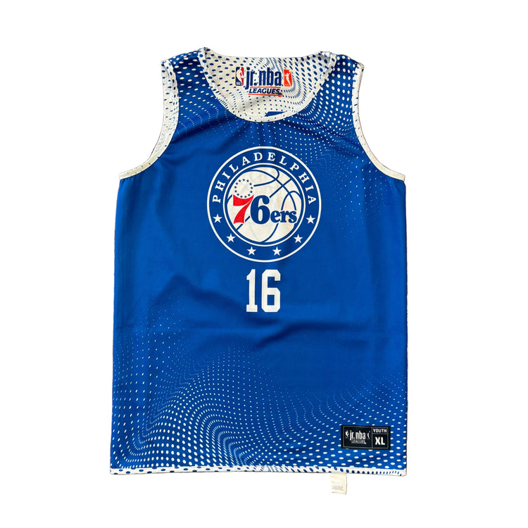 Jr. NBA Phila 76ers Reversible Jersey Sz YXL