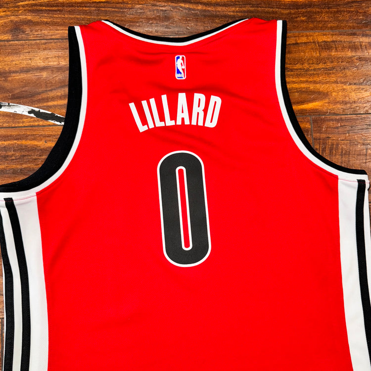 W Adidas Portland Trail Blazers Damian Lillard 4Her Jersey Sz XL