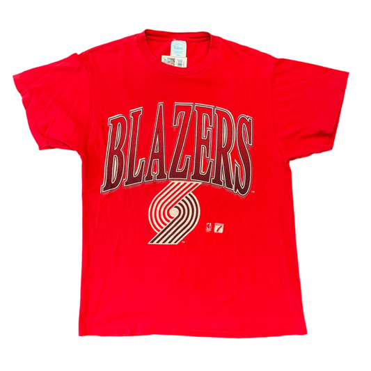 Logo 7 Portland Trail Blazers Red Tee Sz L