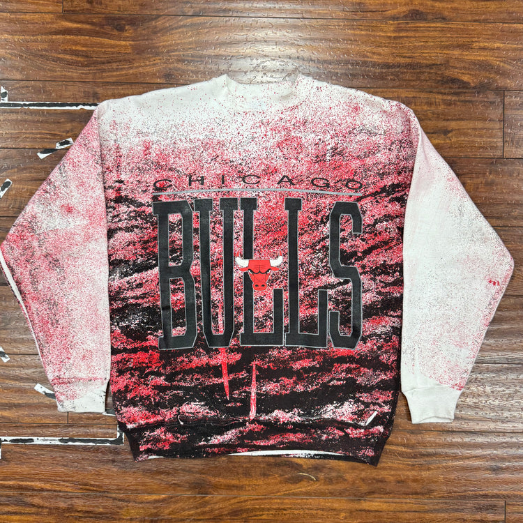 Tultex Chicago Bulls Splatter Crew Sz L