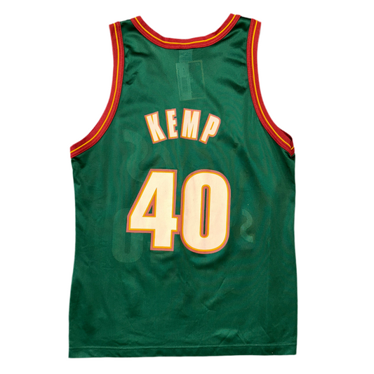 Champion Seattle SuperSonics Signed Shawn Kemp Sz L