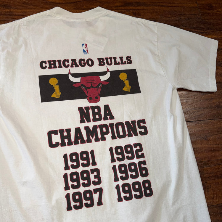 90’s 5X Chicago Bulls Champs Tee Sz XL