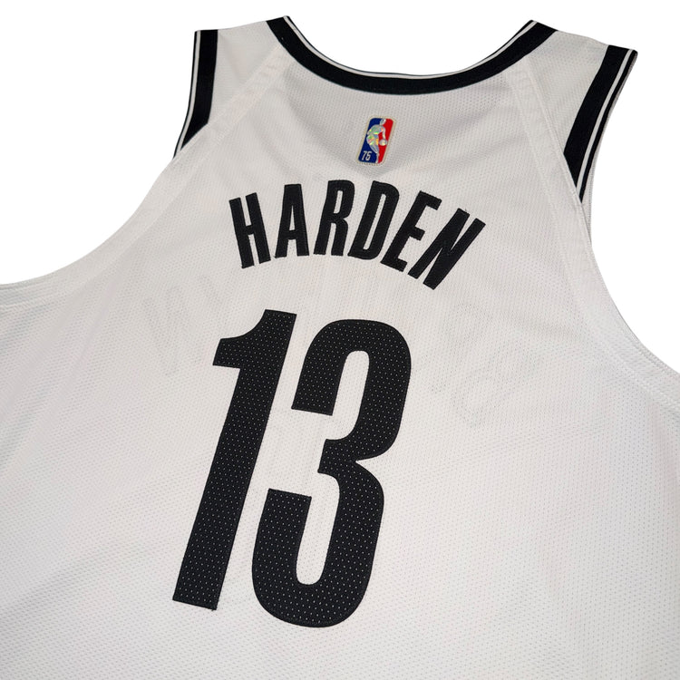 Nike Game Worn Brooklyn Nets James Harden Jersey Sz XL + 6 Length