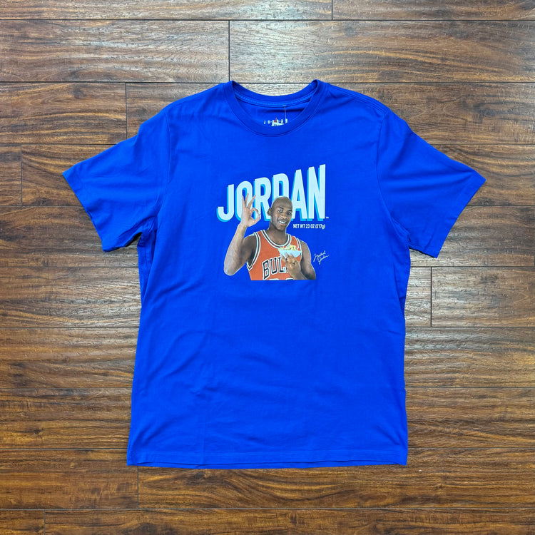 Jordan Wheaties Blue Tee Sz XL