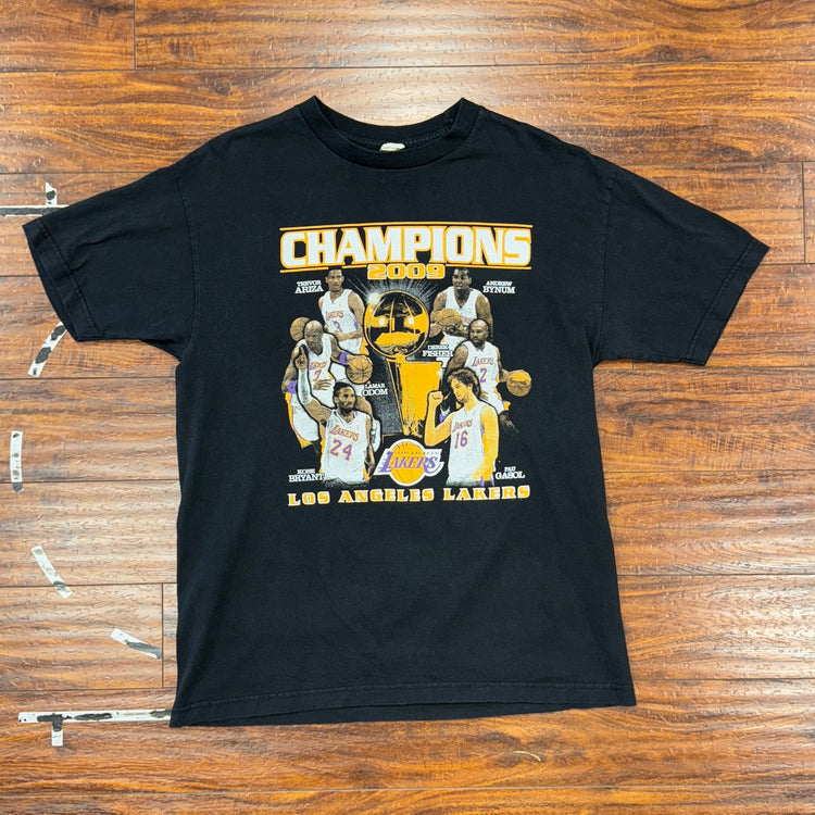 2009 LA Lakers Champs Tee Sz L