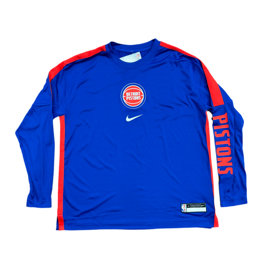 NWT Nike Detroit Pistons Warm Up LS Sz L