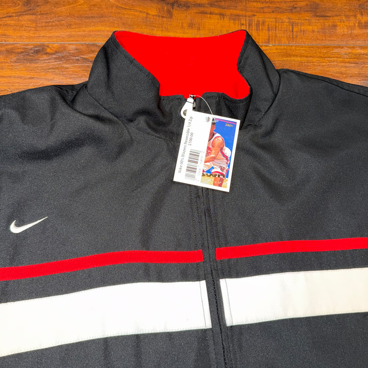 Nike 00's Portland Trail Blazers Reversible 1/4 Zip Sz 2X