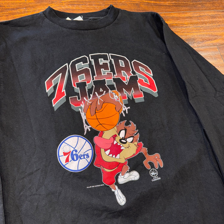 CSA Tune Squad Philadelphia 76ers Taz Long Sleeve Sz YXL