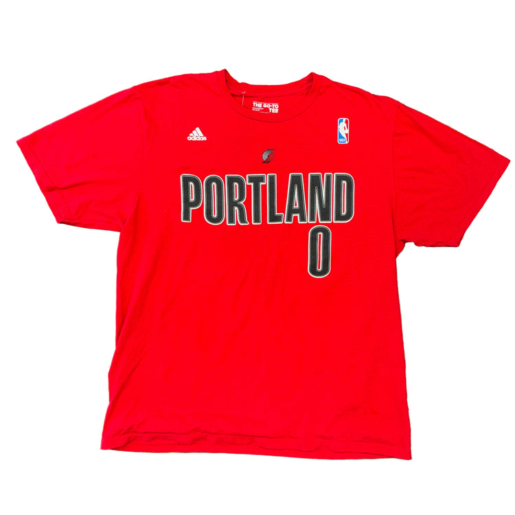 Adidas Portland Trail Blazers Damian Lillard Jersey Tee Sz L