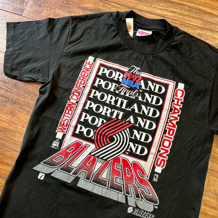 Hanes 1992 Portland Blazers Finals Tee Sz M