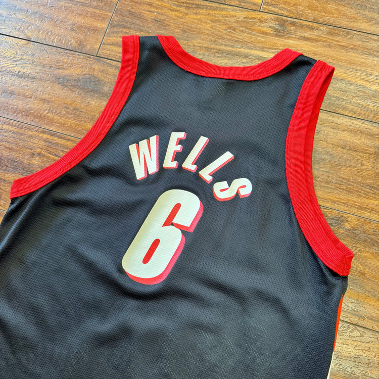 Champion 1999-00 Blazers Bonzi Wells Jersey Youth L