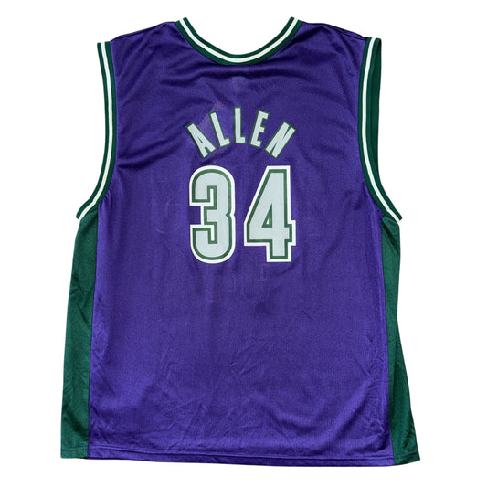Champion 90’s Milwaukee Bucks Away Ray Allen Jersey Sz L
