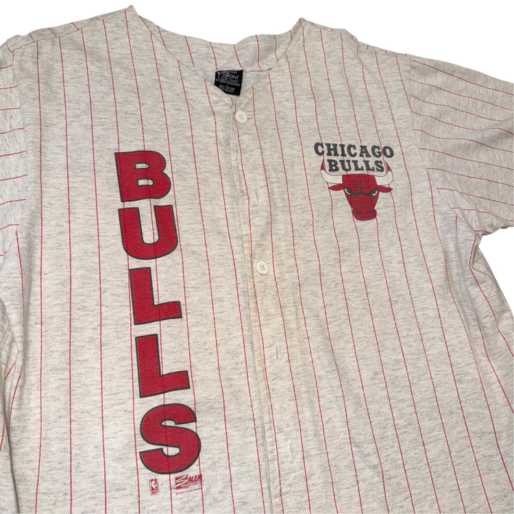 Front Row 90s Chicago Bulls Baseball Jersey Sz L