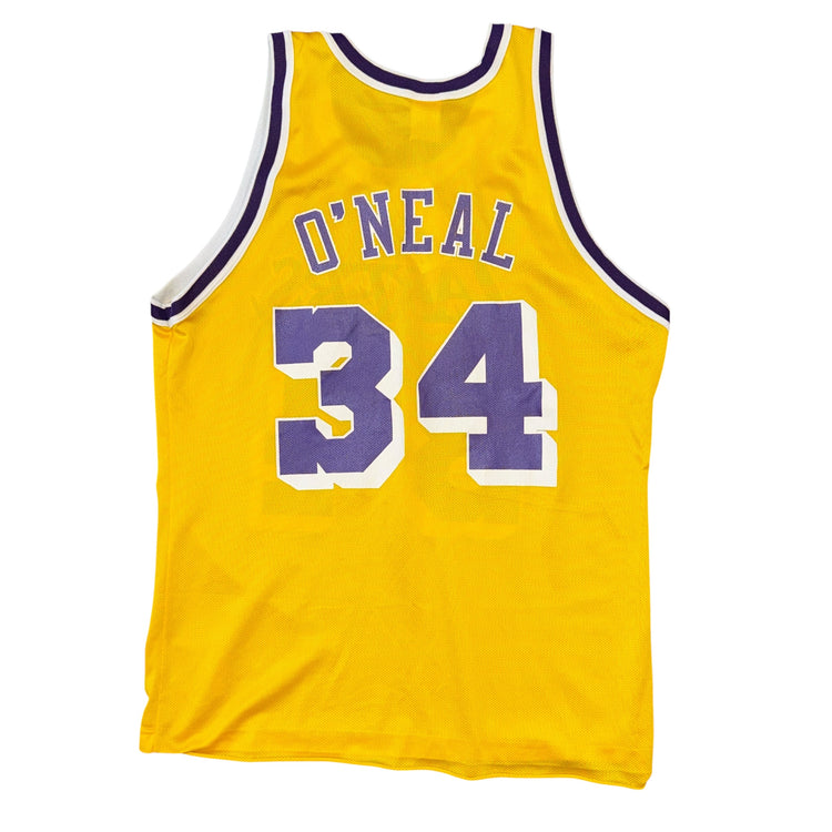 Champion 90’s Los Angeles Lakers Shaquille O’neal Home Jersey Sz L