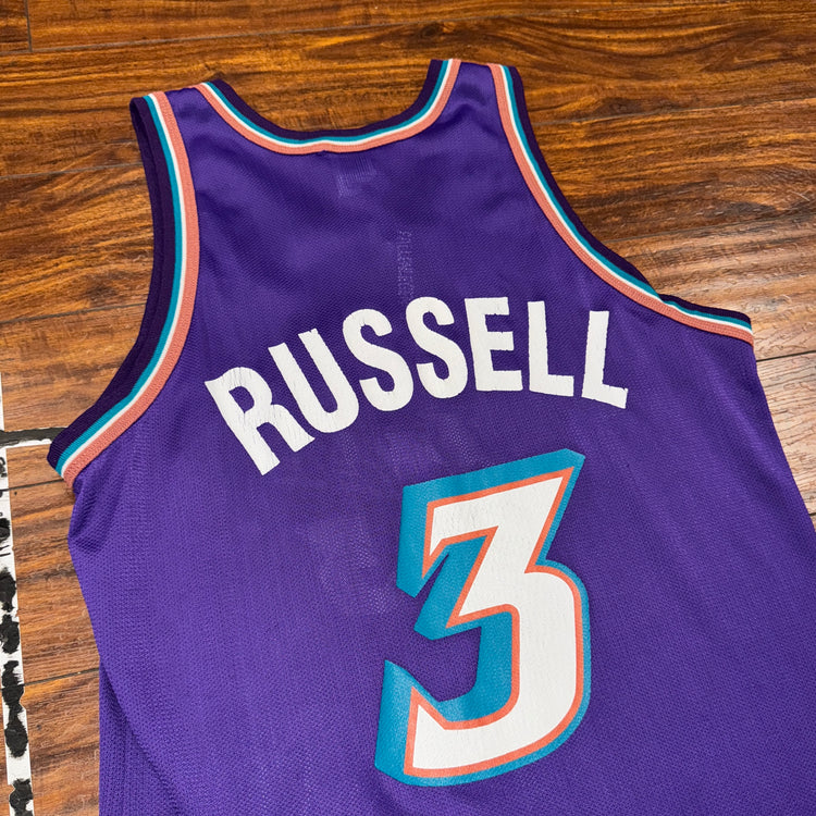 Champion Utah Jazz Bryon Russell Jersey Sz L