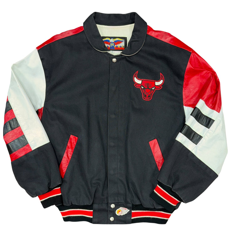Jeff Hamilton Chicago Bulls Leather Jacket Sz M