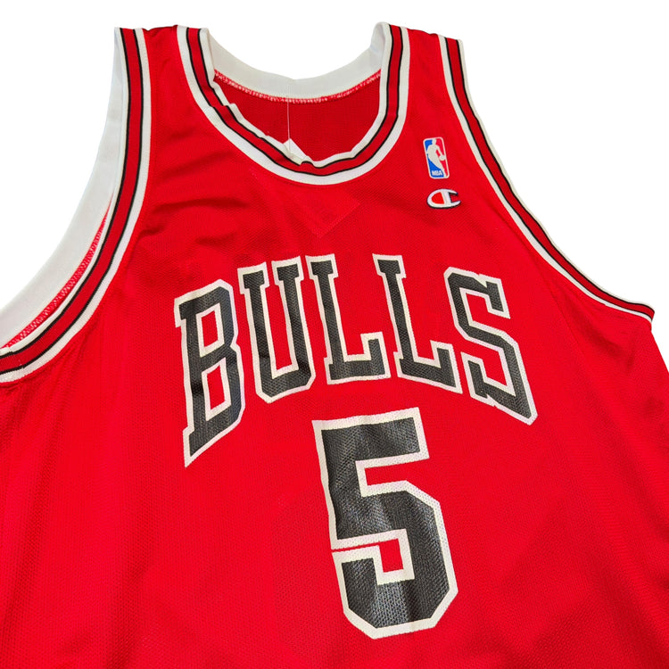Champion 90’s Chicago Bulls John Paxson Away Cropped Jersey Sz XL