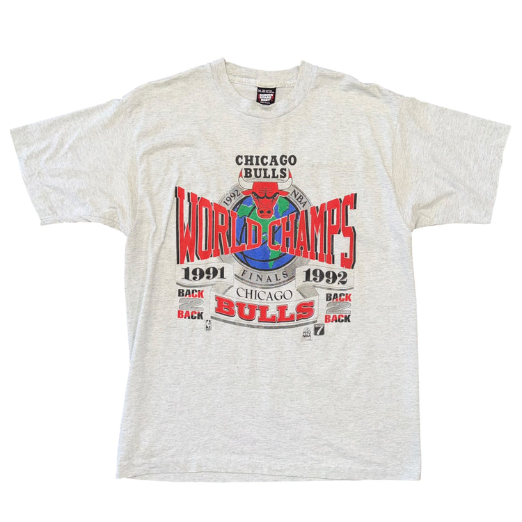 1992 Back To Back World Champs Chicago Bulls Tee Sz XL