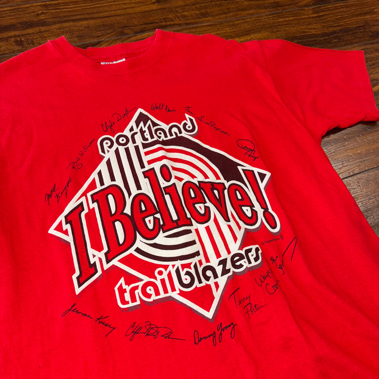 Hanes I Believe Portland TrailbBlazers Tee Sz L