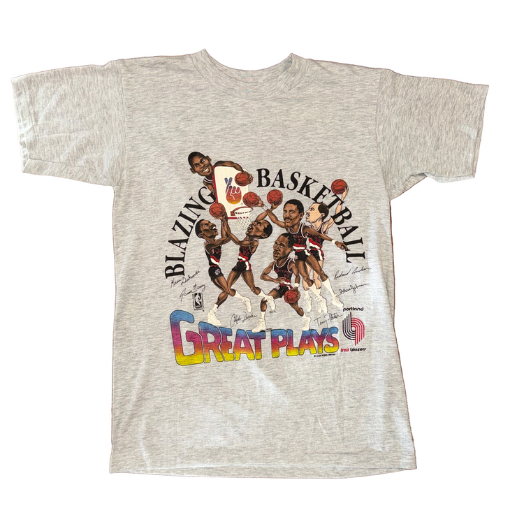 Great Plays Portland Trail Blazers Basketball Tee Sz M