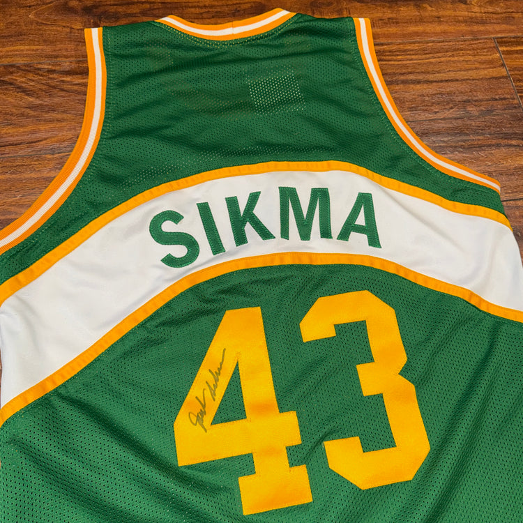 SIGNED Seattle SuperSonics Jack Sikma Jersey Sz XL