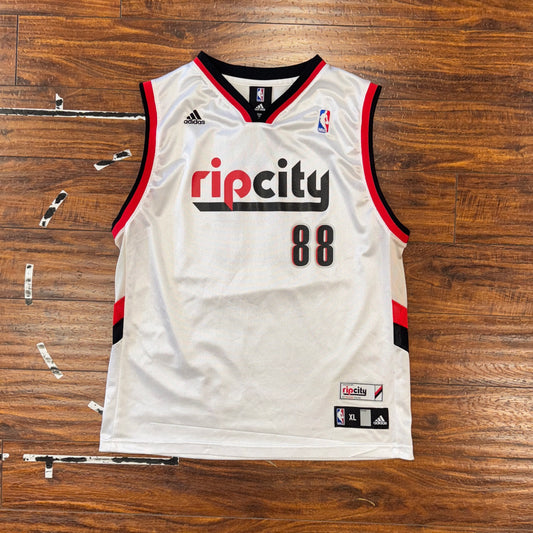 Adidas Portland Trail Blazers Nic Batum Jersey Sz YXL