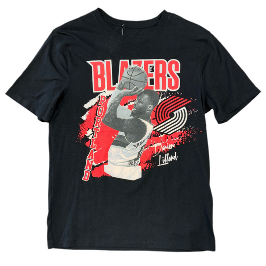 UNK Portland Trail Blazers Damian Lillard Pinwheel Tee Sz M