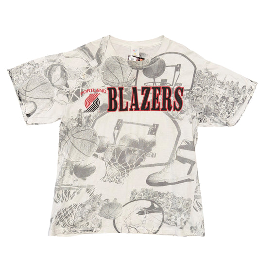Jostens 90’s Portland Trail Blazers AOP  Tee Sz L