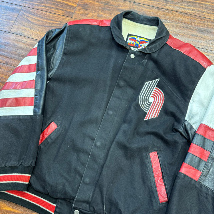 Jeff Hamilton 1991 Blazers Leather Jacket Sz S