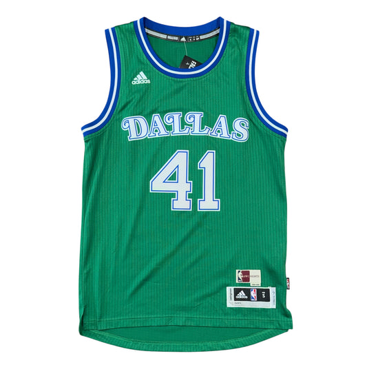 Adidas Hardwood Classics 2015-16 Dallas Mavericks Dirk Nowitzki Classic Jersey Sz S