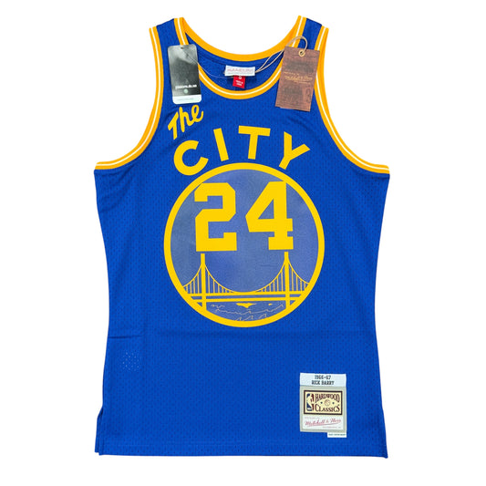 NWT Mitchell & Ness Golden State Away Rick Barry Jersey Sz S