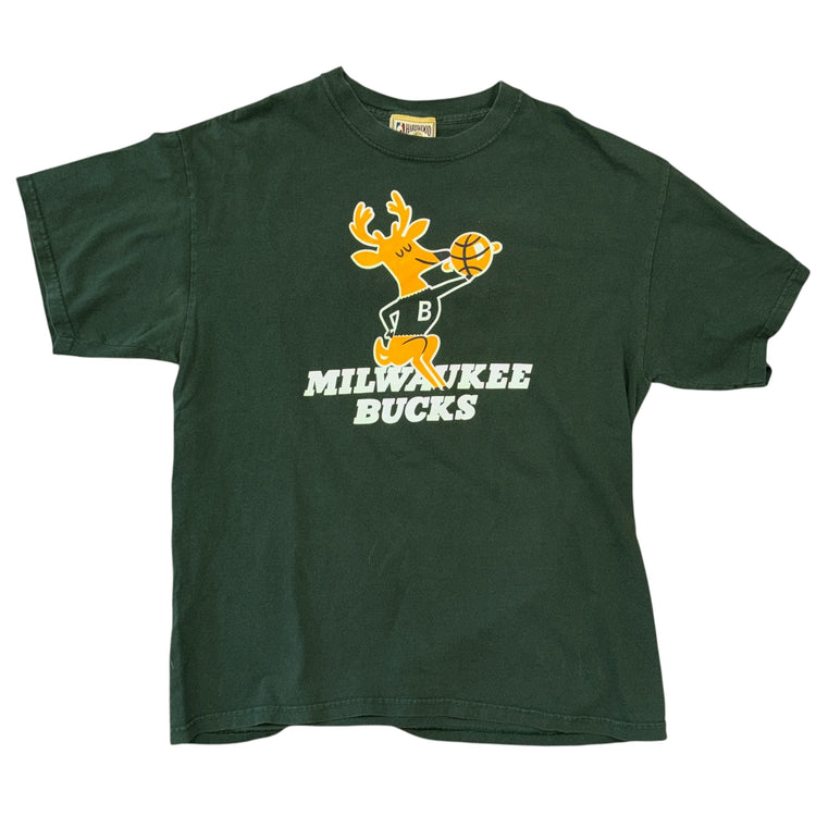 NBA Hardwood Classics Milwaukee Bucks Oscar Robertson Jersey Tee Sz L
