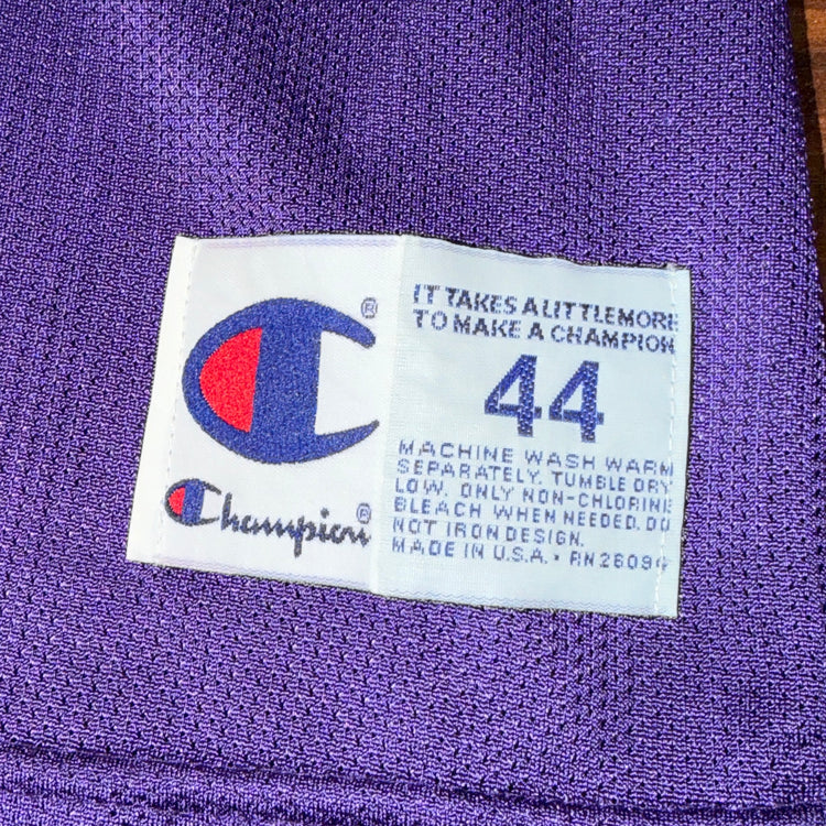 Champion 90's Utah Jazz Karl Malone Away Jersey Sz L