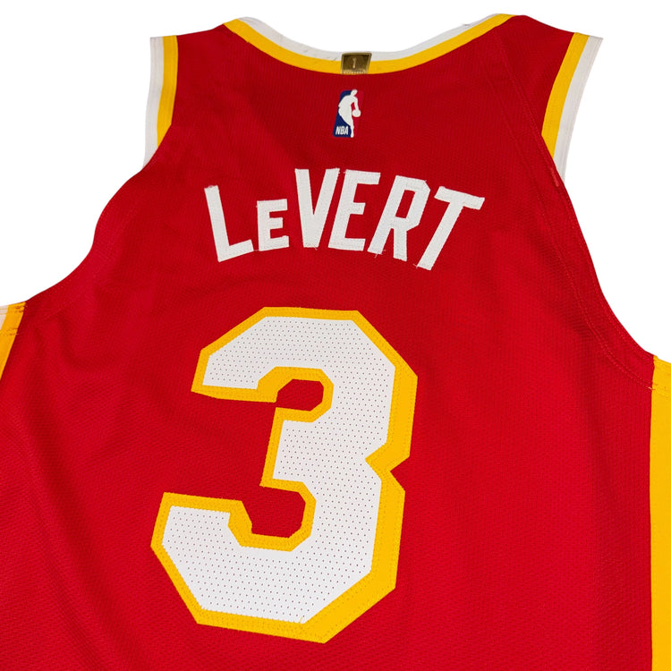 Nike Game Worn Authentic Icon Edition Atlanta Hawks Caris Levert Jersey Sz L +4 Length