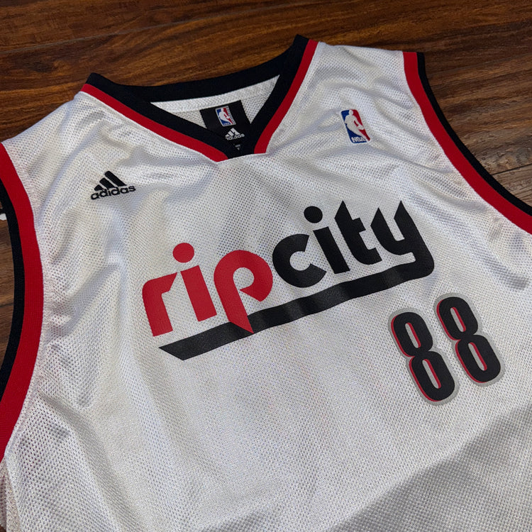 Adidas Portland Trail Blazers Nic Batum Jersey Sz YXL