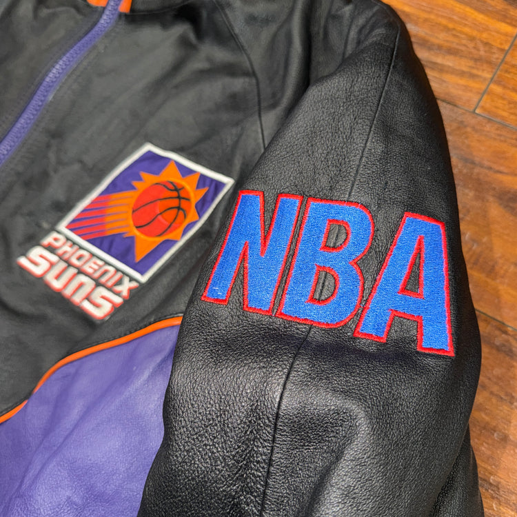Pro Player Phoenix Suns Leather Jacket Sz XL