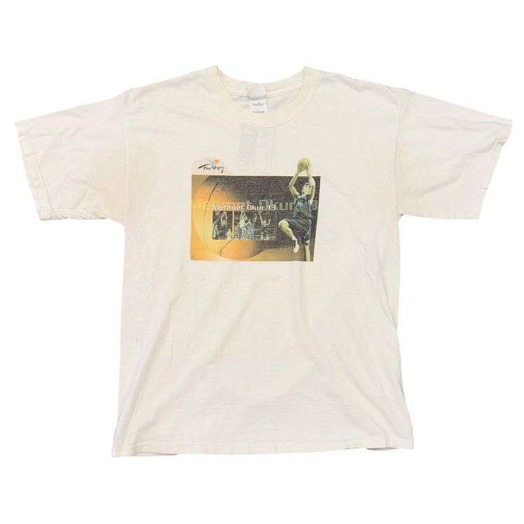 00’s Utah Jazz Mehmet Okur Turkey Tee Sz L