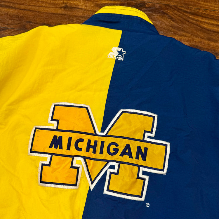 Starter Michigan Wolverines Puffer Jacket Sz XL