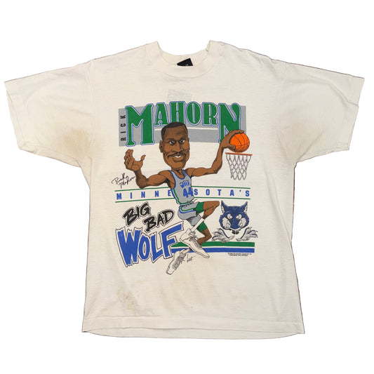 Screen Stars Minnesota Timberwolves Rick Mahorn “Big Bad Wolf” Tee Sz L